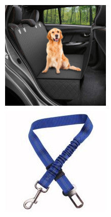 Stress-Free Pet Car Seat Cover: Waterproof Safety & Mesh View