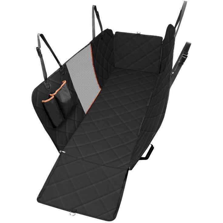 Stress-Free Pet Car Seat Cover: Waterproof Safety & Mesh View