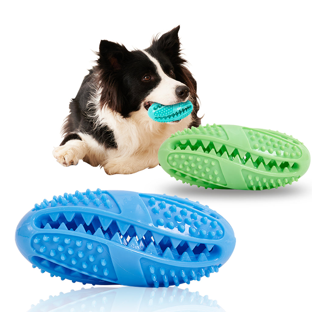 Tough Rubber Football Puzzle: Fun Treat-Hiding Dental Toy