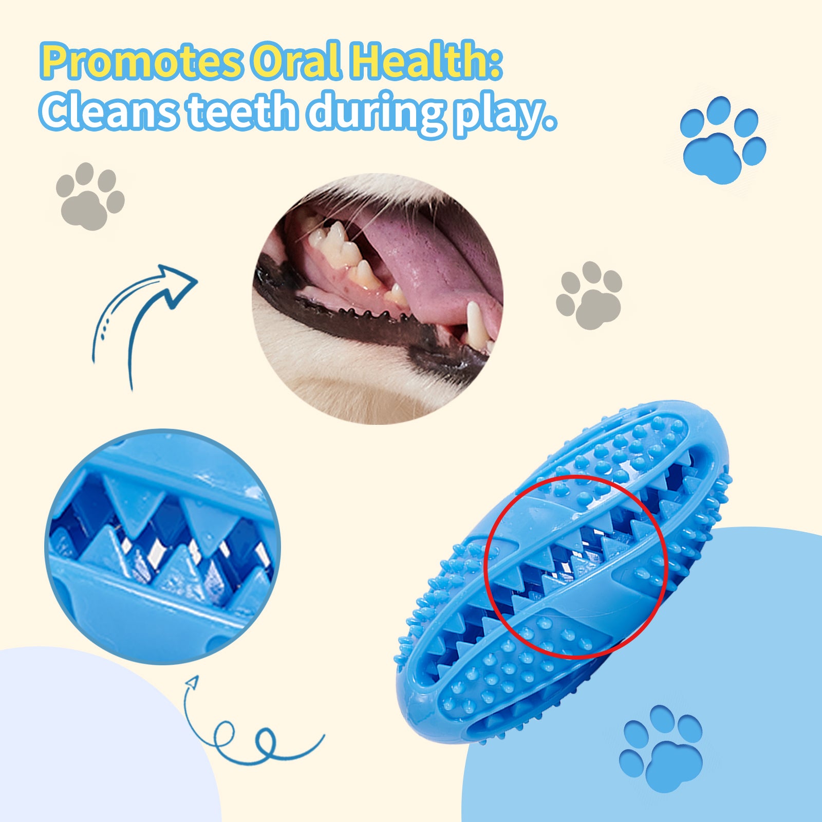 Tough Rubber Football Puzzle: Fun Treat-Hiding Dental Toy