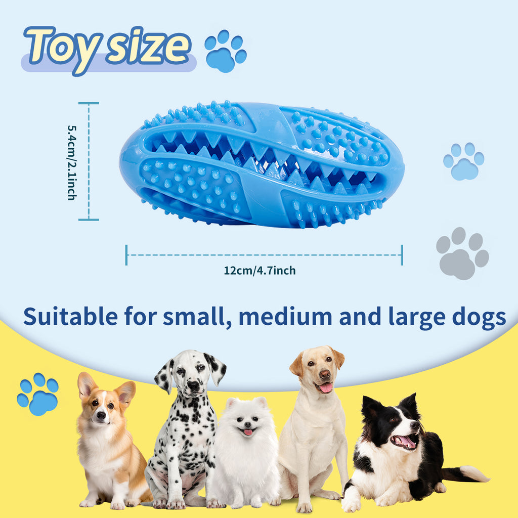 Tough Rubber Football Puzzle: Fun Treat-Hiding Dental Toy