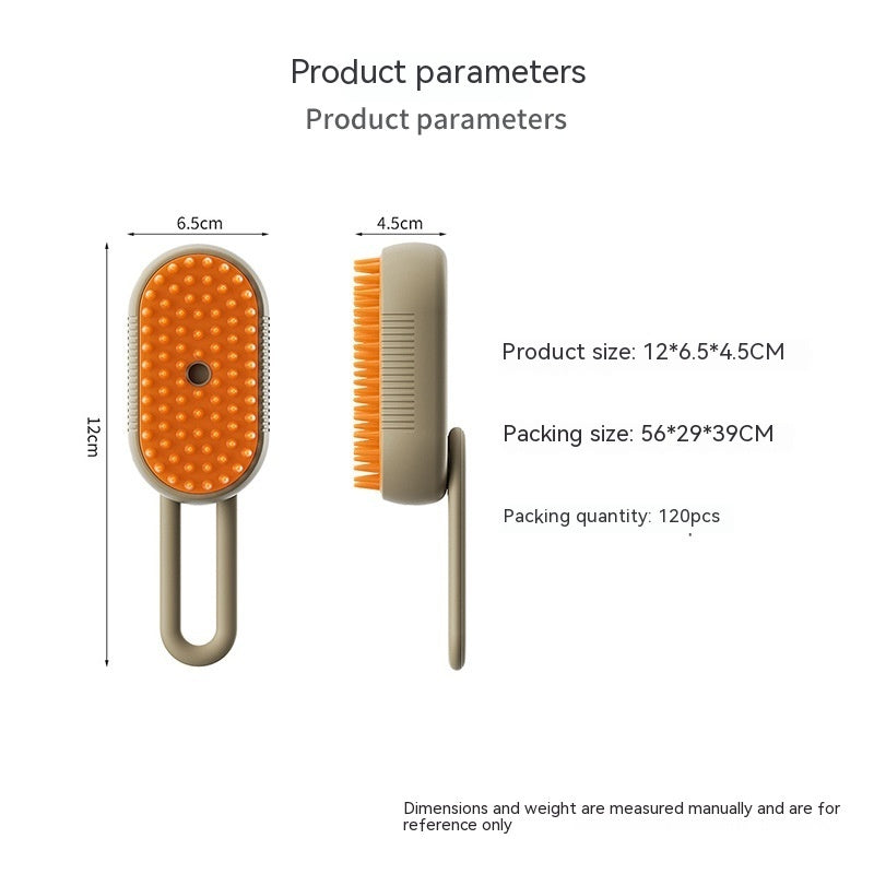 Steamy Pet Grooming Brush – Massage, Clean & Remove Fur