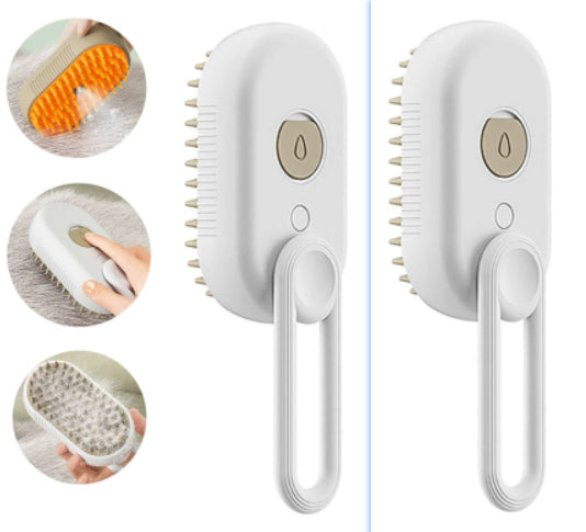 Steamy Pet Grooming Brush – Massage, Clean & Remove Fur